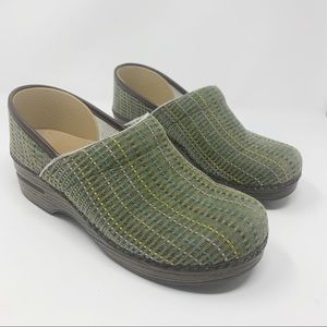 DANSKO Green Colorful Stritch Comfort Clogs 40